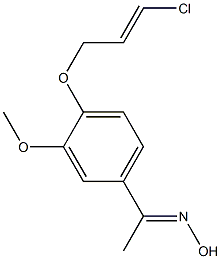 (1E)-1-(4-{[(2E)-3-chloroprop-2-enyl]oxy}-3-methoxyphenyl)ethanone oxime Struktur