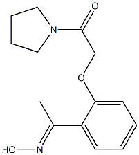 (1E)-1-[2-(2-oxo-2-pyrrolidin-1-ylethoxy)phenyl]ethanone oxime Struktur