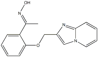 (1E)-1-[2-(imidazo[1,2-a]pyridin-2-ylmethoxy)phenyl]ethanone oxime Struktur