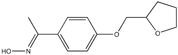 (1E)-1-[4-(tetrahydrofuran-2-ylmethoxy)phenyl]ethanone oxime Struktur