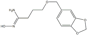 (1Z)-4-(1,3-benzodioxol-5-ylmethoxy)-N'-hydroxybutanimidamide Struktur