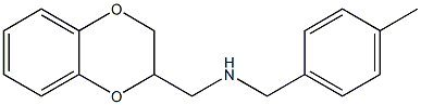 (2,3-dihydro-1,4-benzodioxin-2-ylmethyl)[(4-methylphenyl)methyl]amine Struktur