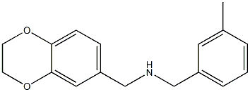 (2,3-dihydro-1,4-benzodioxin-6-ylmethyl)[(3-methylphenyl)methyl]amine Struktur