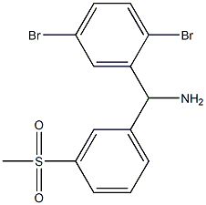 (2,5-dibromophenyl)(3-methanesulfonylphenyl)methanamine Struktur