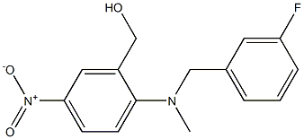 (2-{[(3-fluorophenyl)methyl](methyl)amino}-5-nitrophenyl)methanol Struktur