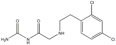 (2-{[2-(2,4-dichlorophenyl)ethyl]amino}acetyl)urea Struktur