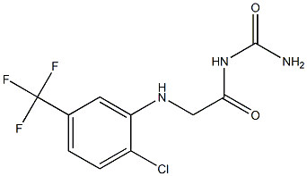 (2-{[2-chloro-5-(trifluoromethyl)phenyl]amino}acetyl)urea Struktur