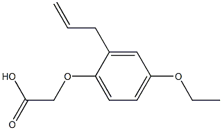 (2-allyl-4-ethoxyphenoxy)acetic acid Struktur