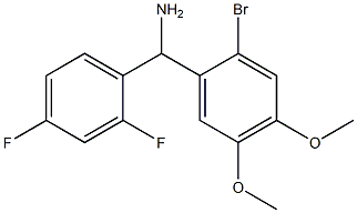 (2-bromo-4,5-dimethoxyphenyl)(2,4-difluorophenyl)methanamine Struktur