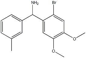 (2-bromo-4,5-dimethoxyphenyl)(3-methylphenyl)methanamine Struktur