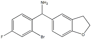 (2-bromo-4-fluorophenyl)(2,3-dihydro-1-benzofuran-5-yl)methanamine Struktur