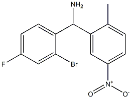 (2-bromo-4-fluorophenyl)(2-methyl-5-nitrophenyl)methanamine Struktur