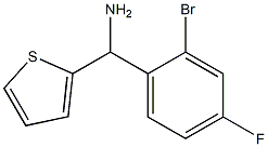 (2-bromo-4-fluorophenyl)(thiophen-2-yl)methanamine Struktur