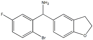 (2-bromo-5-fluorophenyl)(2,3-dihydro-1-benzofuran-5-yl)methanamine Struktur