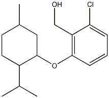 (2-chloro-6-{[5-methyl-2-(propan-2-yl)cyclohexyl]oxy}phenyl)methanol Struktur