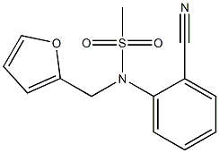 (2-cyanophenyl)-N-(furan-2-ylmethyl)methanesulfonamide Struktur