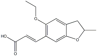 (2E)-3-(5-ethoxy-2-methyl-2,3-dihydro-1-benzofuran-6-yl)prop-2-enoic acid Struktur