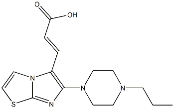 (2E)-3-[6-(4-propylpiperazin-1-yl)imidazo[2,1-b][1,3]thiazol-5-yl]acrylic acid Struktur