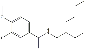 (2-ethylhexyl)[1-(3-fluoro-4-methoxyphenyl)ethyl]amine Struktur