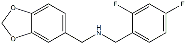 (2H-1,3-benzodioxol-5-ylmethyl)[(2,4-difluorophenyl)methyl]amine Struktur