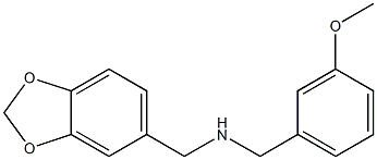 (2H-1,3-benzodioxol-5-ylmethyl)[(3-methoxyphenyl)methyl]amine Struktur