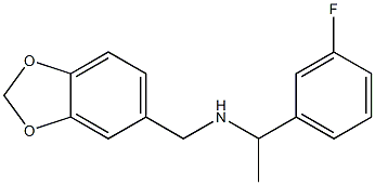 (2H-1,3-benzodioxol-5-ylmethyl)[1-(3-fluorophenyl)ethyl]amine Struktur