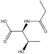 (2S,3R)-3-hydroxy-2-(propionylamino)butanoic acid Struktur