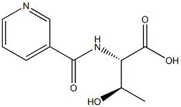 (2S,3R)-3-hydroxy-2-[(pyridin-3-ylcarbonyl)amino]butanoic acid Struktur