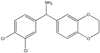 (3,4-dichlorophenyl)(2,3-dihydro-1,4-benzodioxin-6-yl)methanamine Struktur