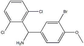 (3-bromo-4-methoxyphenyl)(2,6-dichlorophenyl)methanamine Struktur