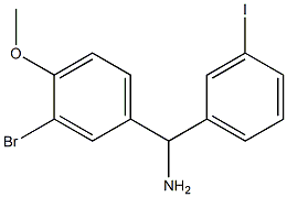 (3-bromo-4-methoxyphenyl)(3-iodophenyl)methanamine Struktur