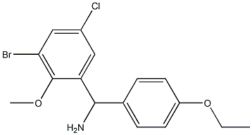 (3-bromo-5-chloro-2-methoxyphenyl)(4-ethoxyphenyl)methanamine Struktur