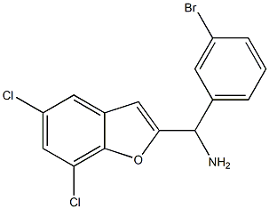 (3-bromophenyl)(5,7-dichloro-1-benzofuran-2-yl)methanamine Struktur