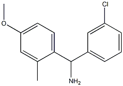 (3-chlorophenyl)(4-methoxy-2-methylphenyl)methanamine Struktur