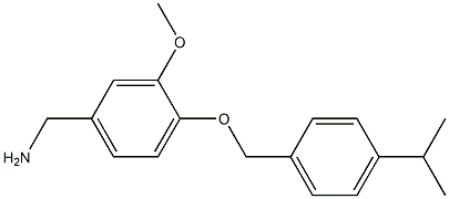 (3-methoxy-4-{[4-(propan-2-yl)phenyl]methoxy}phenyl)methanamine Struktur