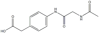 (4-{[(acetylamino)acetyl]amino}phenyl)acetic acid Struktur