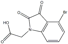 (4-bromo-2,3-dioxo-2,3-dihydro-1H-indol-1-yl)acetic acid Struktur