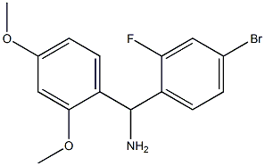 (4-bromo-2-fluorophenyl)(2,4-dimethoxyphenyl)methanamine Struktur