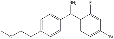 (4-bromo-2-fluorophenyl)[4-(2-methoxyethyl)phenyl]methanamine Struktur