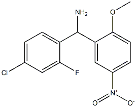 (4-chloro-2-fluorophenyl)(2-methoxy-5-nitrophenyl)methanamine Struktur