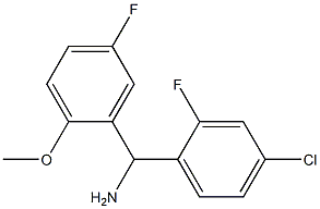 (4-chloro-2-fluorophenyl)(5-fluoro-2-methoxyphenyl)methanamine Struktur