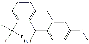 (4-methoxy-2-methylphenyl)[2-(trifluoromethyl)phenyl]methanamine Struktur