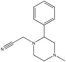 (4-methyl-2-phenylpiperazin-1-yl)acetonitrile Struktur