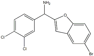 (5-bromo-1-benzofuran-2-yl)(3,4-dichlorophenyl)methanamine Struktur