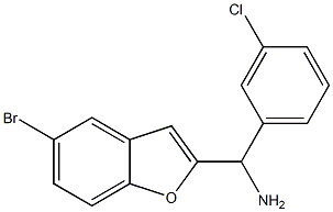 (5-bromo-1-benzofuran-2-yl)(3-chlorophenyl)methanamine Struktur