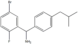 (5-bromo-2-fluorophenyl)[4-(2-methylpropyl)phenyl]methanamine Struktur