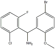 (5-bromo-2-methoxyphenyl)(2-chloro-6-fluorophenyl)methanamine Struktur