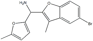 (5-bromo-3-methyl-1-benzofuran-2-yl)(5-methylfuran-2-yl)methanamine Struktur