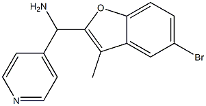 (5-bromo-3-methyl-1-benzofuran-2-yl)(pyridin-4-yl)methanamine Struktur