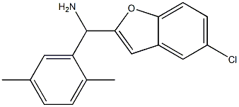 (5-chloro-1-benzofuran-2-yl)(2,5-dimethylphenyl)methanamine Struktur